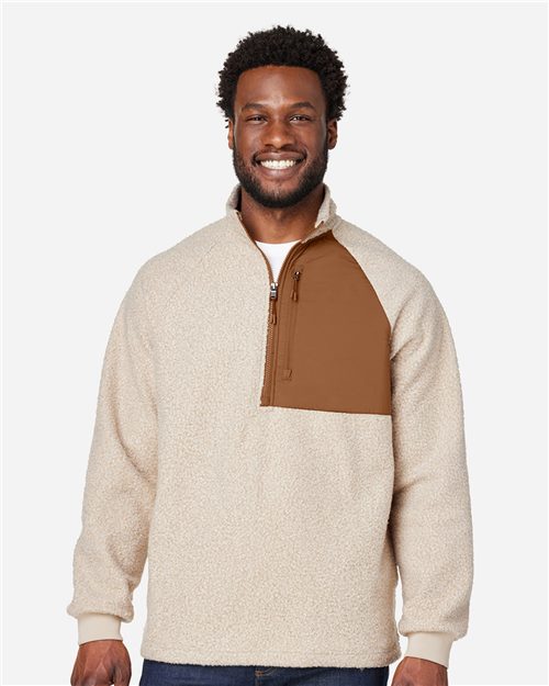 North End NE713 Men's Aura Sweater Fleece Quarter-Zip Pullover