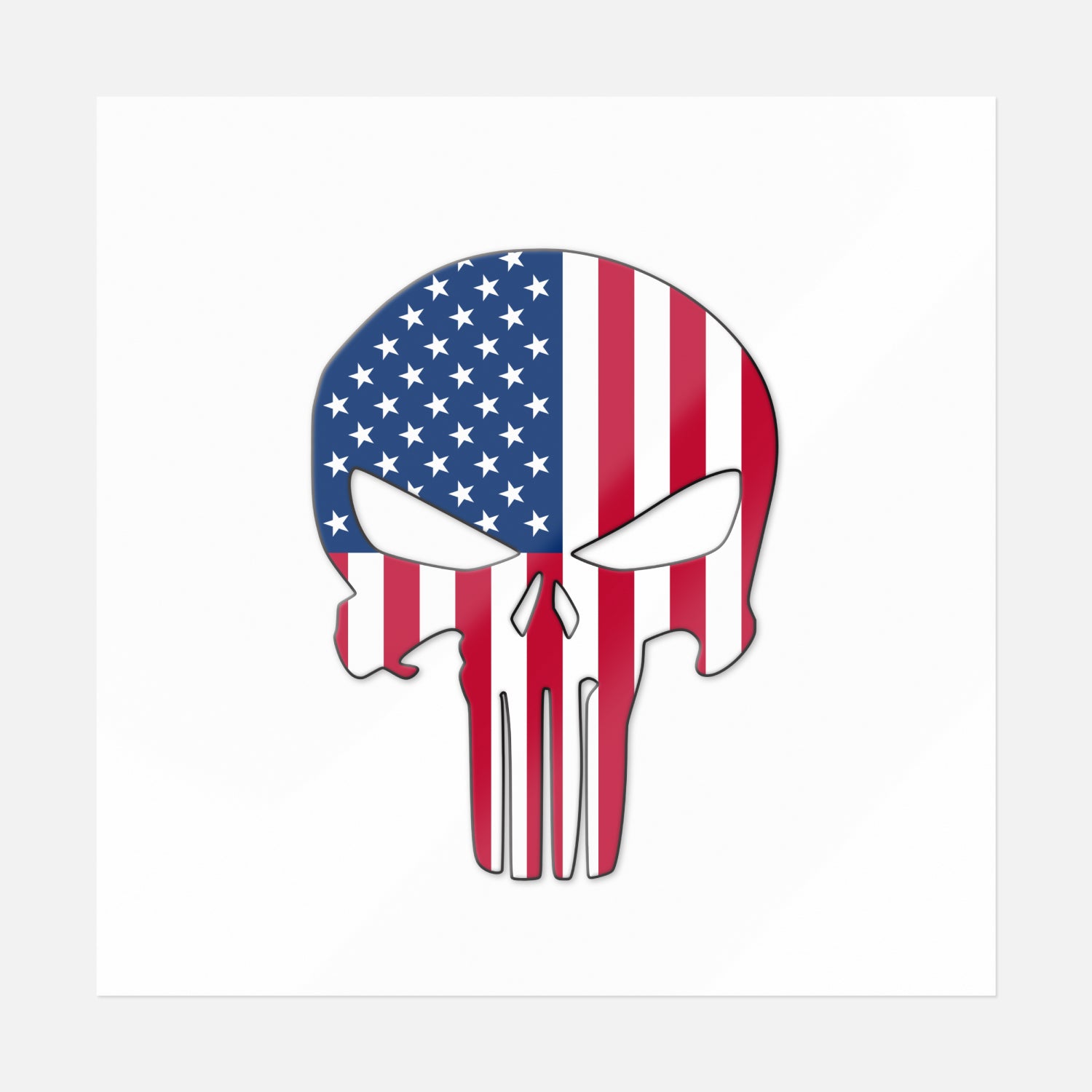 American Punisher Sticker Colored UV DTF Transfer Stickers American punisher sticker colored uv dtf transfer stickers