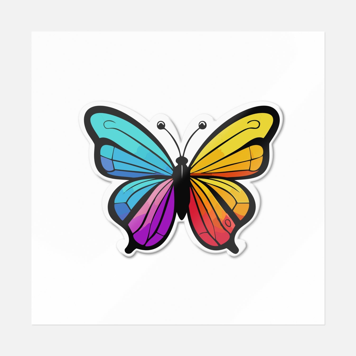 Aurora Wings Butterfly Sticker | UV DTF Transfer Stickers 