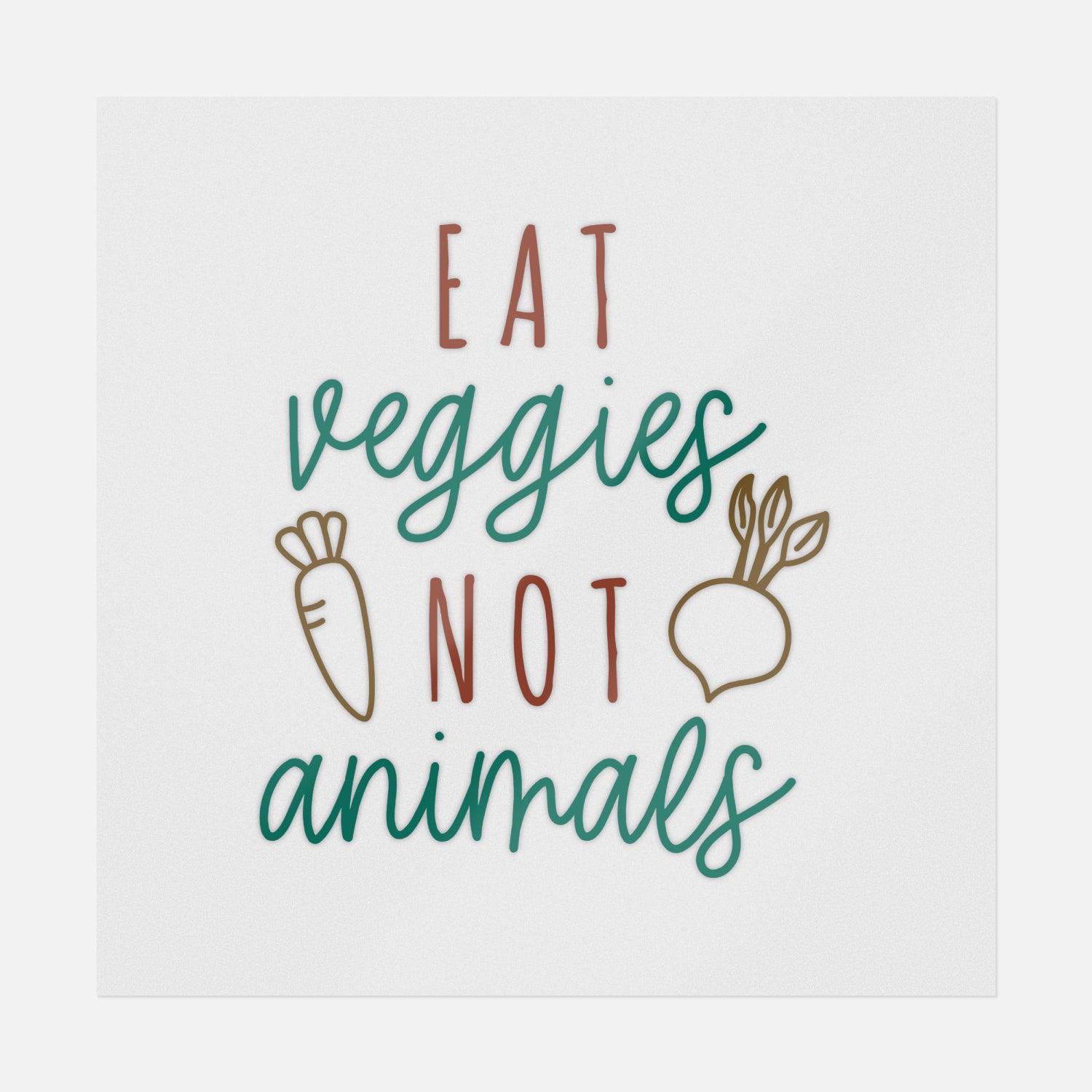 Lustige Vegane Schürze 'Eat Veggies Not Friends' – Wasserdicht, Größe Ca. 71x51 Cm, Aus Polyester, Langlebig