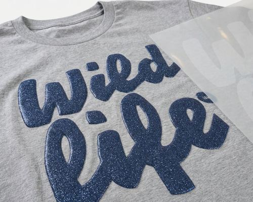 3D Glitter Puff transfer on a t-shirt