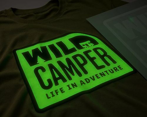 Glow in the Dark DTF transfer on a t-shirt