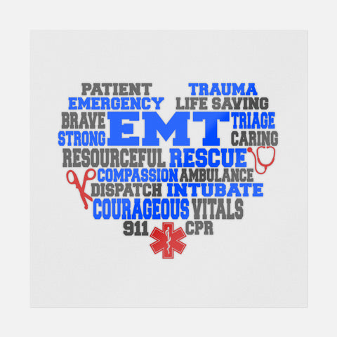 EMT Heart Subway Art Transfer