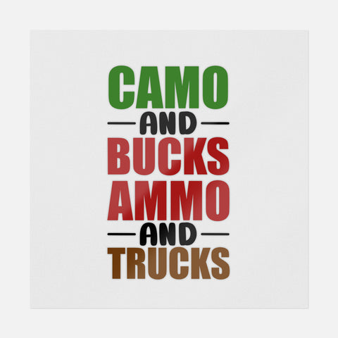 Camo And Bucks Ammo And Trucks Transfer