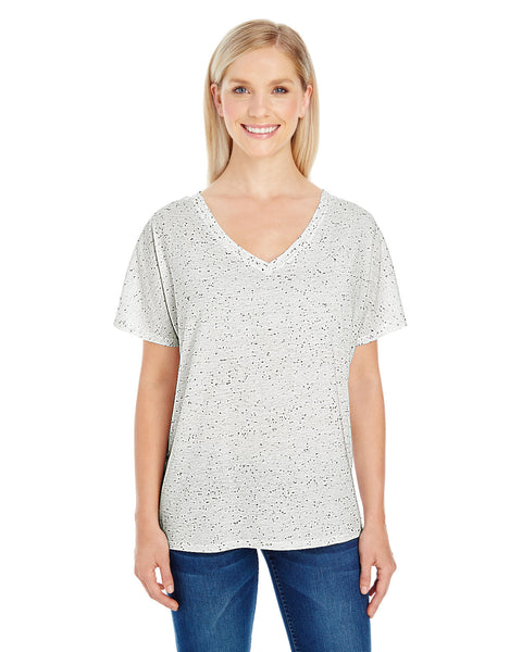 Threadfast Apparel 203FV Ladies' Triblend Fleck Short-Sleeve V-Neck T-Shirt