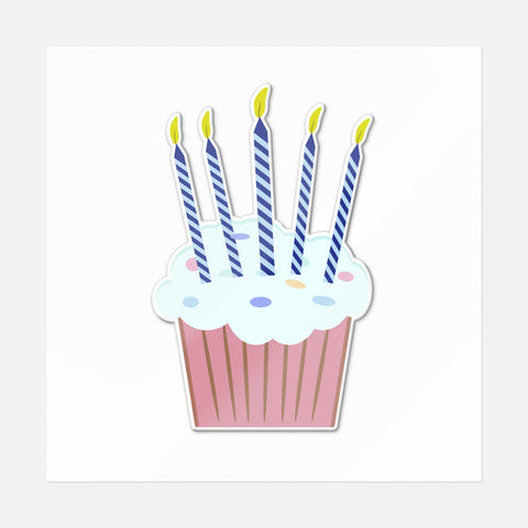 5th Birthday Candles Sticker - Ninja Transfers