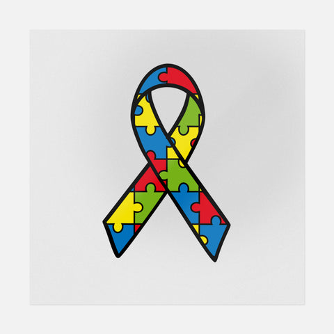 Autism Awareness Ribbon Transfer