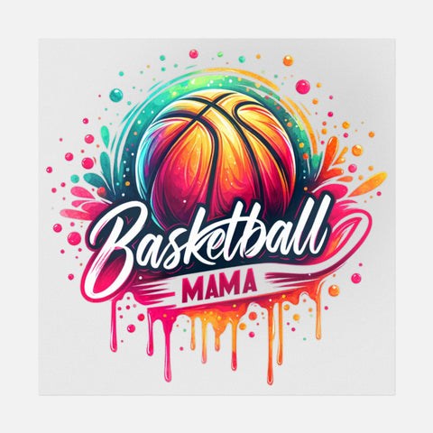 Basketball Mama Watercolor Transfer