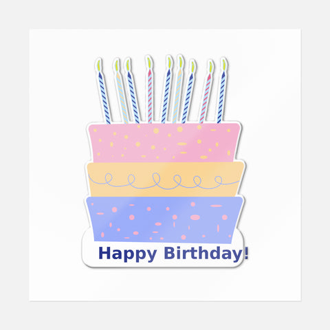 Birthday Cake Sticker