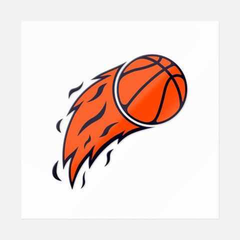 Blazing Basketball Sticker