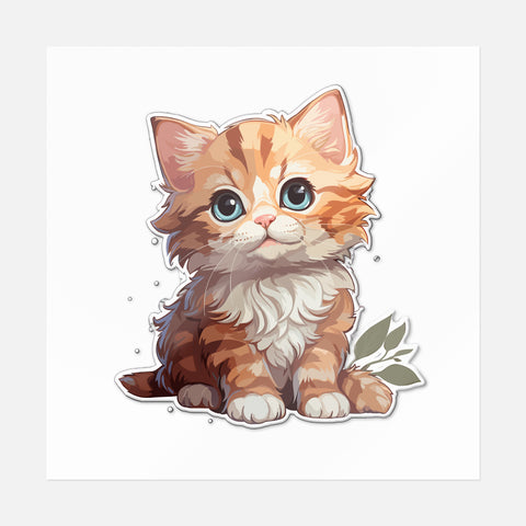 Blue Eyed Cat Sticker