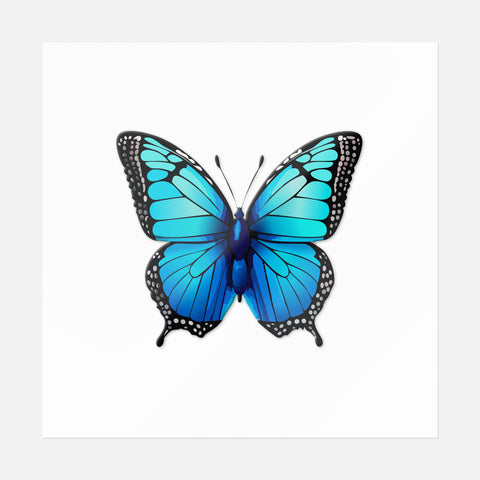 Blue Velvet Butterfly Sticker