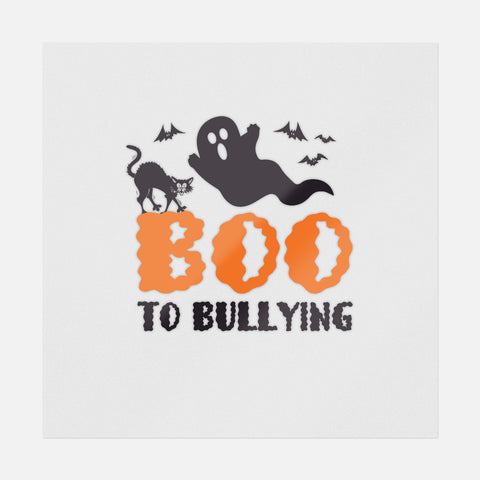Boo To Bullying Black And Orange Transfer