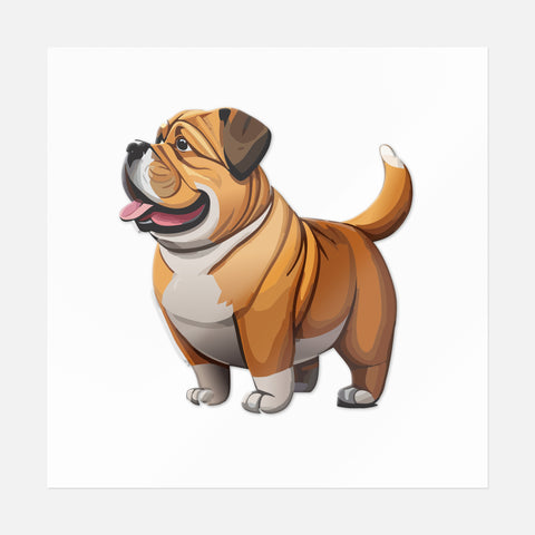 Brown Bulldog Sticker