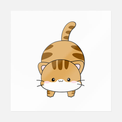 Brown Teddy Cat Sticker