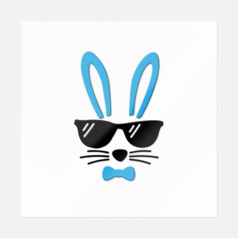 Bunny With Blue Sunglasses Sticker