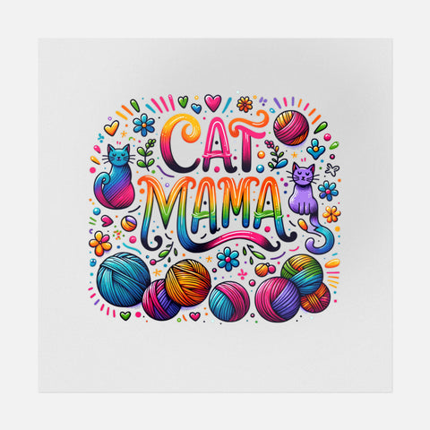 Cat Mama Cute Art Transfer