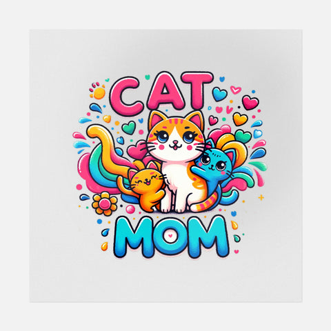 Cat Mom Cute Art Transfer