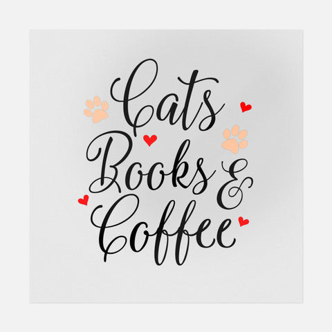Cats Books and Coffee Transfer
