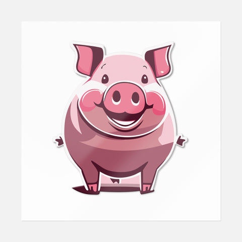 Cheerful Pig Sticker