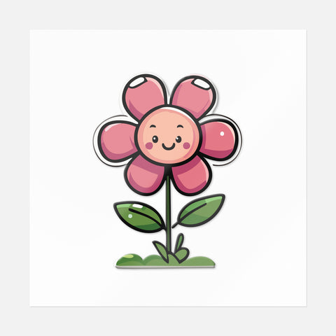 Cheerful Petals Flower Sticker