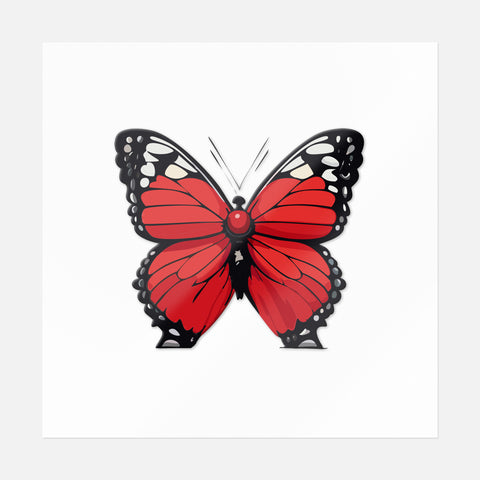 Cherry Burst Butterfly Sticker