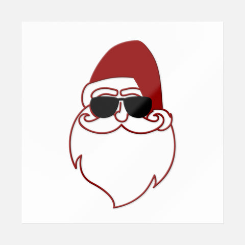 Claus Glasses Sticker