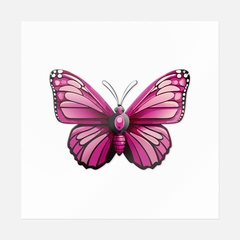 Cotton Candy Charm Butterfly Sticker