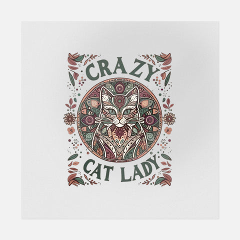 Transferencia de estilo bohemio Crazy Cat Lady