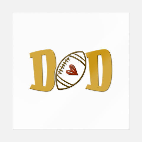 Dad Football Sticker