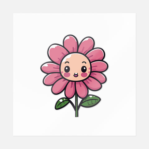 Dainty In Pink Flower Sticker