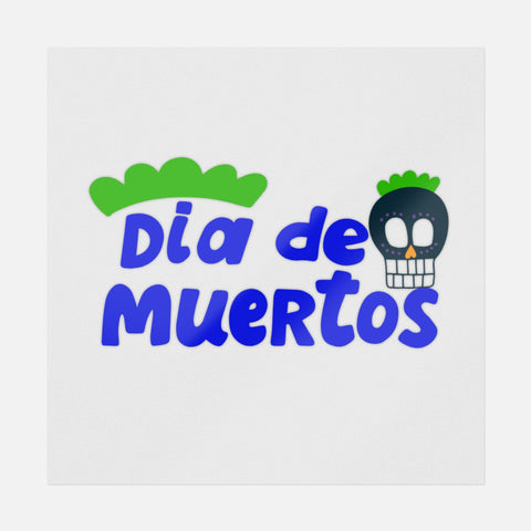 Dia De Muertos Blue Skull Transfer