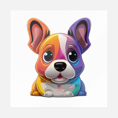 Dog Multicolor Sticker