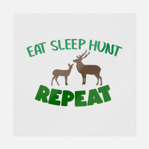 Eat Sleep Hunt Repeat Green Transfer