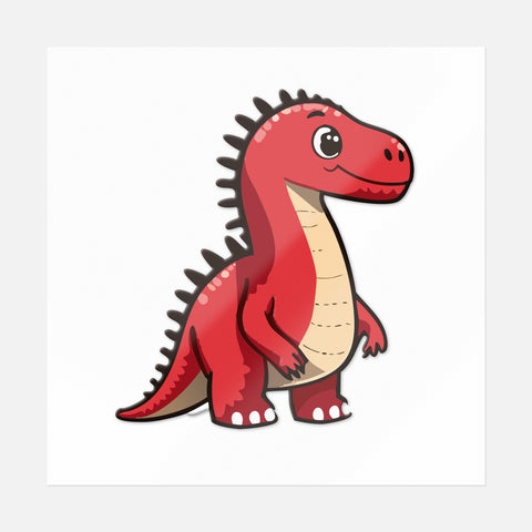 Flaming Dino Sticker