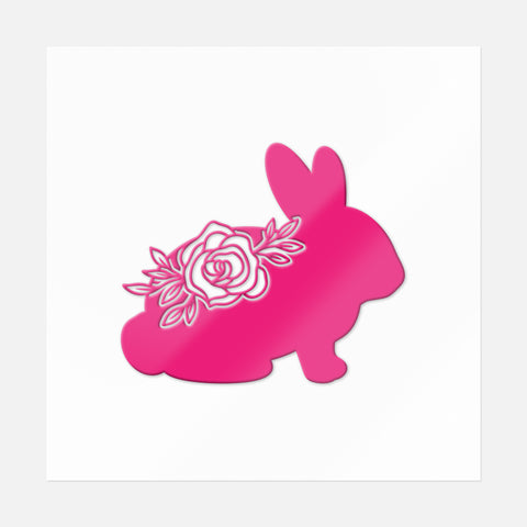 Floral Bunny Sticker