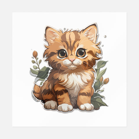 Fluffy Cat Sticker