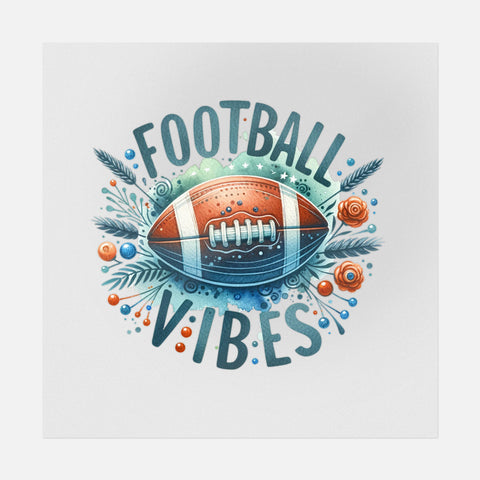 Football Vibes Watercolor Art Transfer