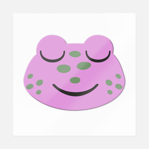 Frog Face With Closed Eyes