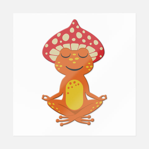 Frog Meditation Sticker