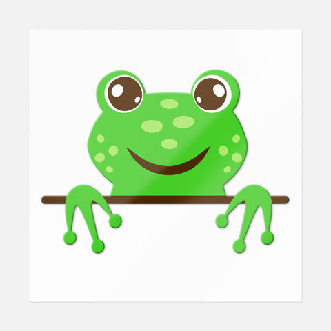 Frog Peeking Out Sticker