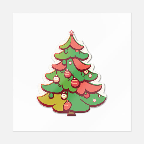 Glowing Christmas Tree Sticker