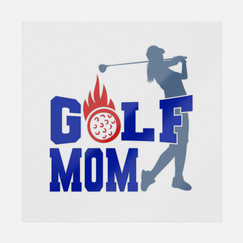 Golf Mom Blue Transfer