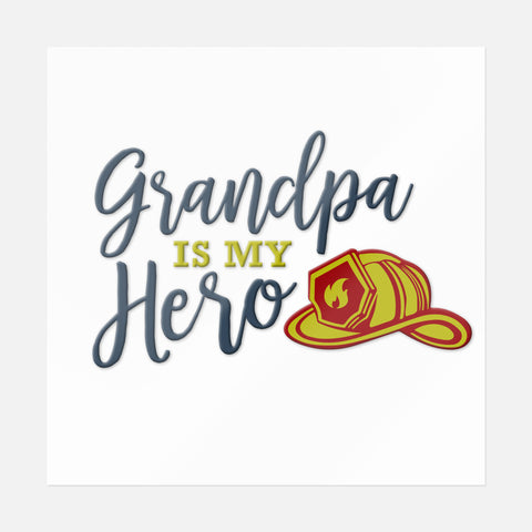 Grandpa Is My Hero Sticker