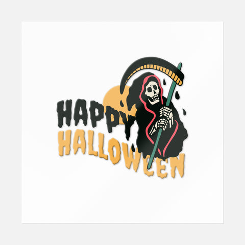 Happy Halloween Grim Reaper Sticker