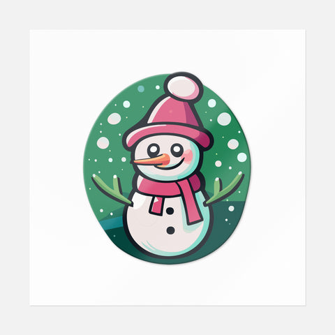 Happy Snowman Sticker