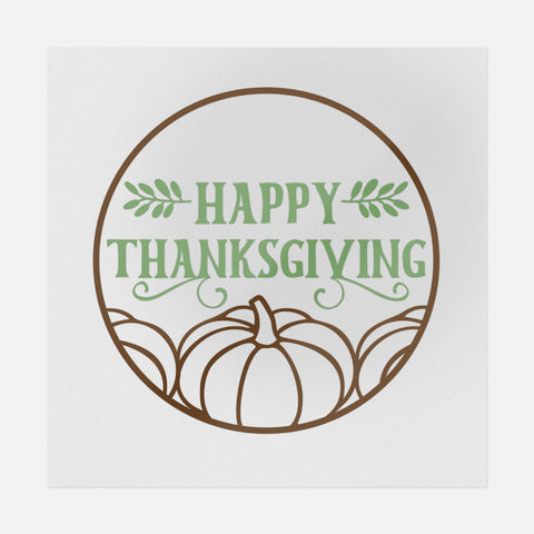 Happy Thanksgiving Pumpkins Transfer