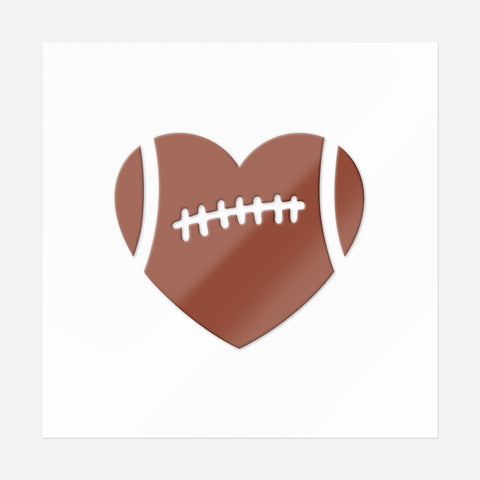 Heart Football Sticker