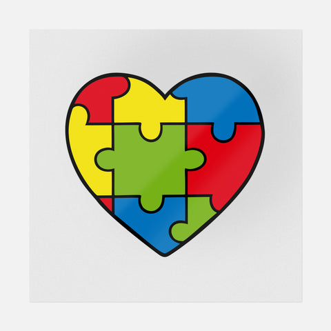 Heart Puzzle Autism Awareness Transfer