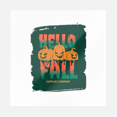 Hello Fall Halloween Sticker